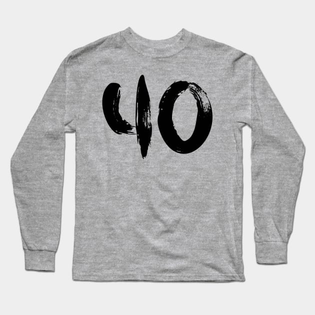 Number 40 Long Sleeve T-Shirt by Erena Samohai